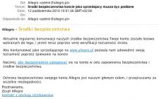 Phishing z Allegro w tle - uwaga na fałszywe wiadomości e-mail!