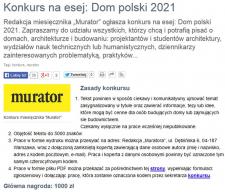 Konkurs „Muratora” – „Dom Polski 2021”