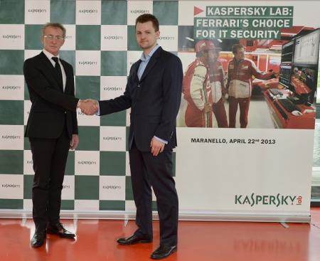 V. Boero, dyrektor ds. IT, Ferrari, oraz N. Griebiennikow, dyrektor technologiczny, Kaspersky Lab