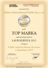 Technologie Schüco ukoronowane tytułem TOP MARKA 2012!