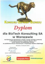 BizTech Konsulting SA zdobył tytuł Geparda Biznesu 2017
