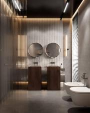 Gun metal - nowy odcień industrialnej elegancji w łazience Gun metal - nowy odcień industrialnej elegancji w łazience