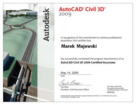 Civil 3D 2009 Certified Associate