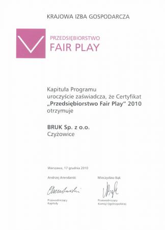 Przedsiębiorstwo Fair Play 2010