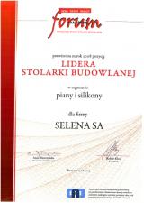 Selena – Liderem Stolarki Budowlanej 2009