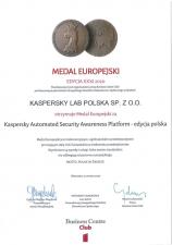 Kaspersky Lab Polska otrzymuje prestiżowe wyróżnienie "Medal Europejski"