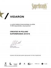 Vidaron z prestiżowym tytułem Superbrands!