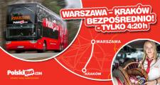 Warszawa – Kraków bezpośrednio z PolskiBus.com!  Szybciej, z poczęstunkiem i już od 1 zł!