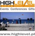 logo: HIGH LEVEL  - imprezy integracyjne, wyjazdy motywacyjne, eventy, team building