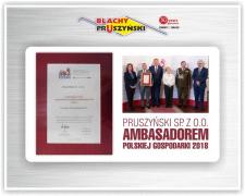 Pruszyński sp. z o.o. Ambasadorem Polskiej Gospodarki 2018r.