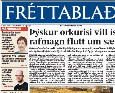 Bezpłatna gazeta ”Frettabladid