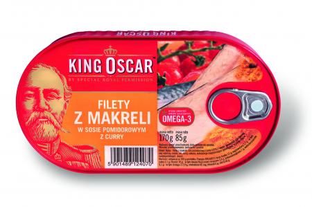 Filety z makreli bez ości w sosie pomidorowym z curry, fot. King Oskar