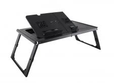 MODECOM COMFORT FAN PF11 – wygodny stolik pod laptopa o fakturze drewna