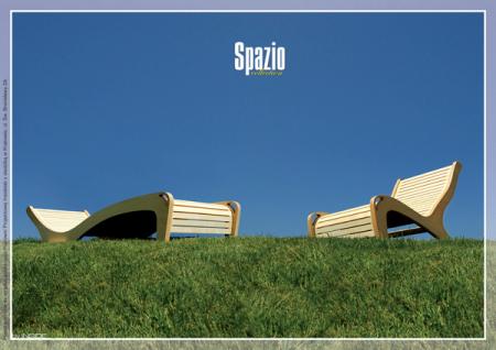 Kolekcja Spazio od InsideLab: ekskluzywne leżaki ze sklejki do wnętrz rekreacyjnych