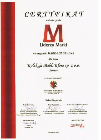 Certyfikat Lider Marki