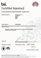 NordGlass z certyfikatem BS OHSAS 18001:2007