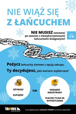 Taurus rusza z usługą wypożyczenia łańcuchów śniegowych - infografika (mat. pras.)