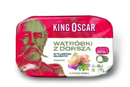 Zdrowo i smacznie, czyli prawdziwie po królewsku- wątróbki z dorsza marki King Oscar Fot. King Osca