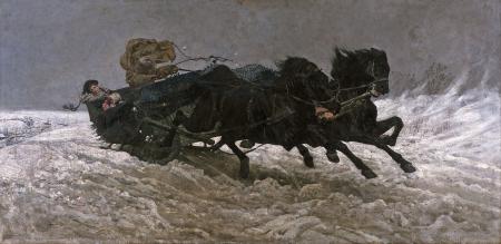 Józef Chełmoński, Powrót z balu (Sanna), 1879, wł. Muzeum Śląskie