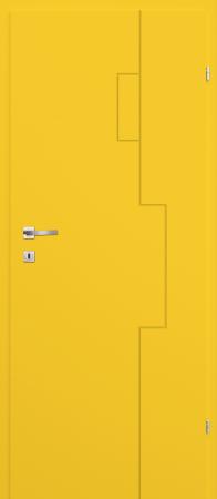 Drzwi Tetris Model 4 Żółty jaskrawy RAL 1023 Fot. Classen