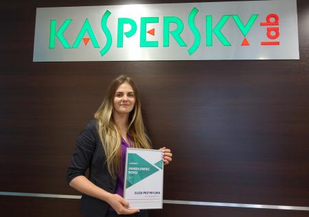 Eliza Przybylska, Handlowiec Roku 2017 wg Kaspersky Lab Polska,  starszy specjalista ds. handlowych