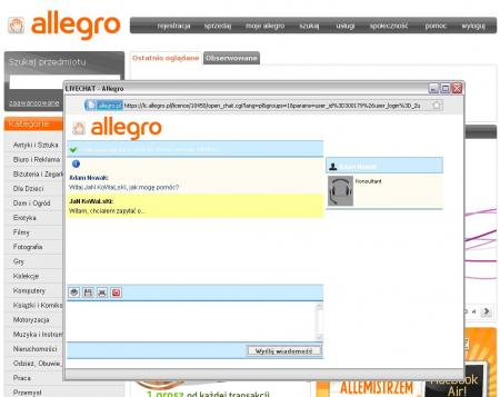 Live Chat w Allegro