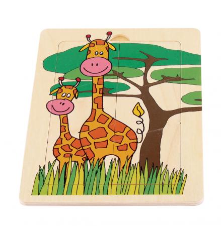 drewniane puzzle żyrafy