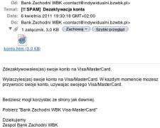 Cyberprzestępcy atakują klientów banku BZ WBK
