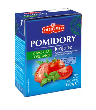 Pomidory krojone Podravka z bazylią i oregano