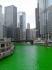 Zielona rzeka w Chicago w Dniu Św. Patryka