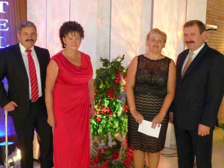 Organizatorzy dożynek. Od lewej: Krzysztof Chenczke, Anna Chenczke, Katarzyna Janas, Kazimierz Janas