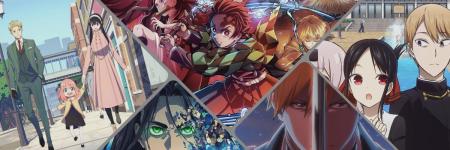 Kolaż z najlepszymi anime 2025 roku