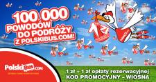 100 000 powodów do podróży z PolskiBus.com!  Startuje Wielka Wiosenna Bonanza!