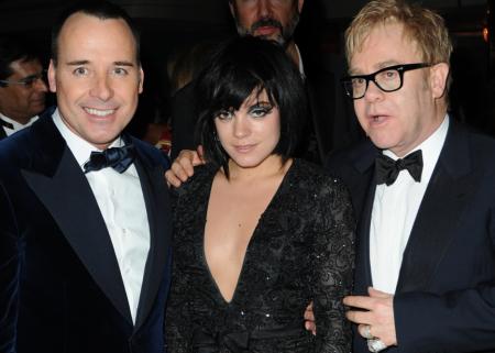 David Furnish, Lily Allen i Sir Elton John