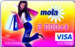 Karta płatnicza Mola o wartości 2 000PLN