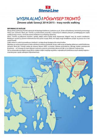 Mapa tras Zimowe Szlaki Szwecji