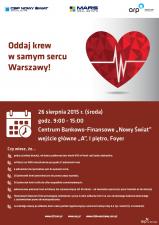 Oddaj krew w samym sercu Warszawy!