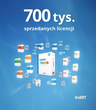 700 tysięcy sprzedanych licencji systemów InsERT
