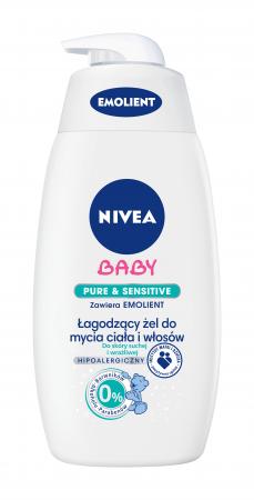 Emolienty NIVEA BABY: Łagodzący żel do mycia