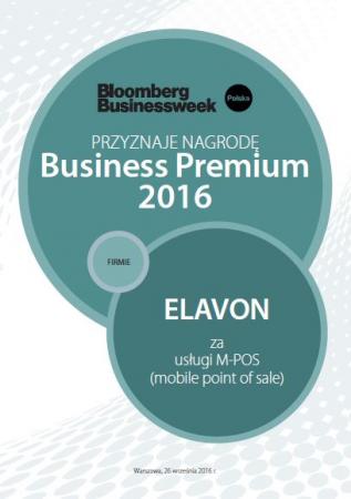 Elavon z nagrodą Business Premium 2016
