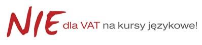 Logo kampanii "Nie dla VAT na kursy językowe"