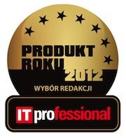 Certyfikat "Produkt Roku 2012" przyznany przez redakcję magazynu IT Professional