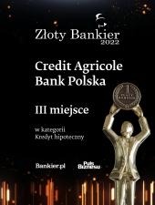 Kredyt hipoteczny Credit Agricole już drugi rok z rzędu w czołówce rankingu Złoty Bankier