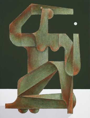Adam Bakalarz, FSZK, 2021, akryl, płótno, 120 x 90 cm