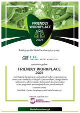 Grupa EFL z nagrodą specjalną "Friendly Workplace 2021"