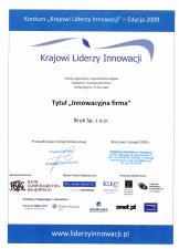 Tytuł "Innowacyjna Firma" dla Bruk sp. z o. o. z Czyżowic