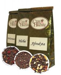 Afrodyta, Hebe i Wenus - czerwone herbaty znanej marki Czas na Herbatę