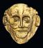 Maska pośmiertna ze złotej blachy, używana w Grecji w XVI w.p.n.e. (replika)