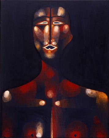 Jerzy Nowosielski, Półakt, 1978, wł. Muzeum Śląskie