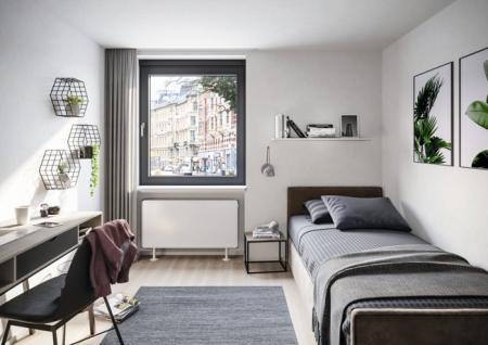 Schüco VentoFrame Asonic łączy efektywną wentylację z ochroną akustyczną Fot. Schüco